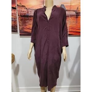 Humanoid Size M Caftan Purple Dress Cupro Viscose OVERSIZED FIT #C